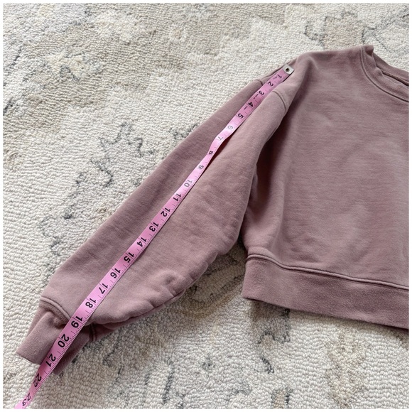 Girlfriend Collective Mauve 50/50 Cropped Sweatshirt XS - Picture 8 of 10
